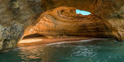 Benagil Cave with its iconic skylight