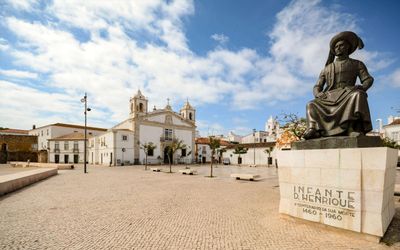 Facade of the Igreja de Santo António in Lagos historic centre