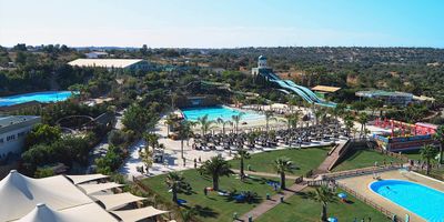 Aerial view of Zoomarine Park in Albufeira