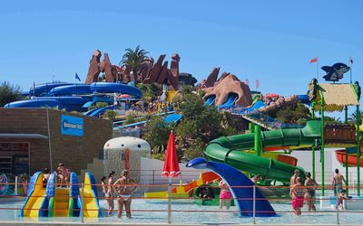 Slide and Splash facilities and pools area